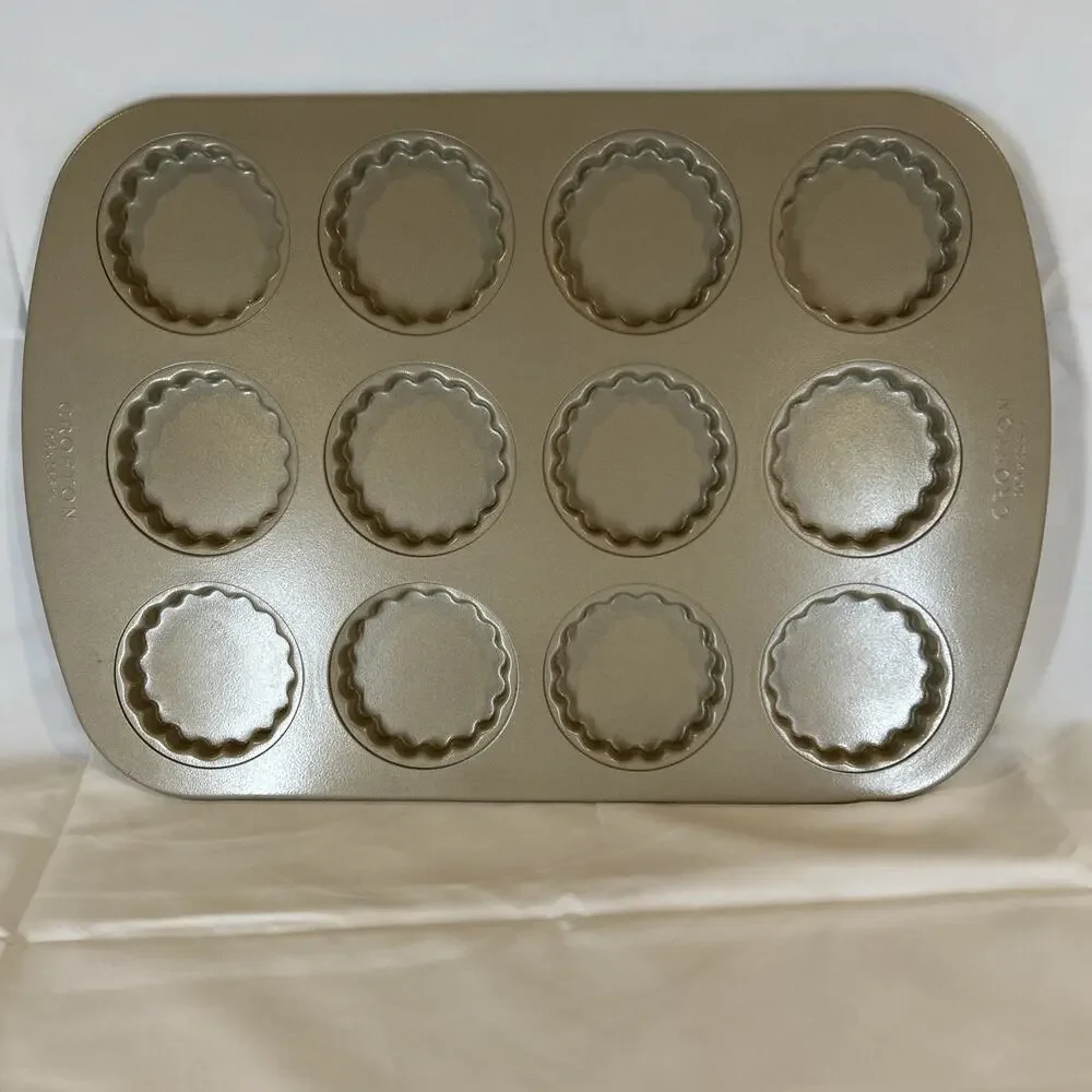 Crofton Mini Tart Baking Pan 10.6x15.5 Inch. Bakes 12 Tarts, Cakes Or Cookies.